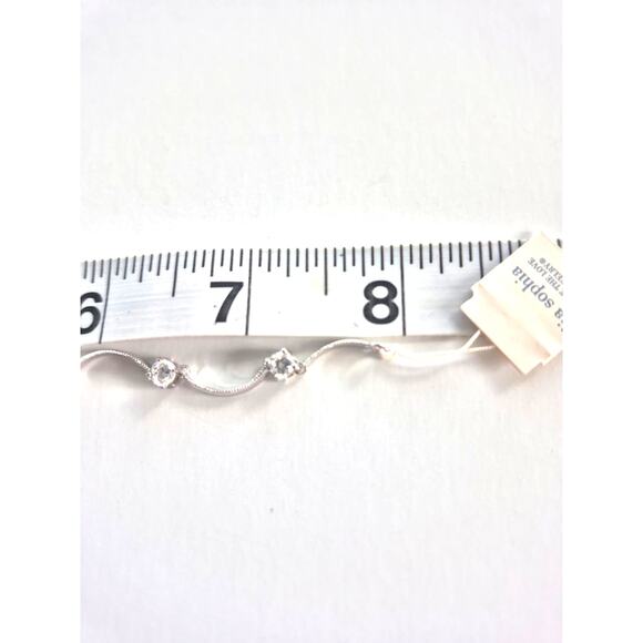 Lia Sophia Wedding Bells Cubic Zirconia Bracelet Silver Tone Dainty 8 in NWT - Picture 6 of 8